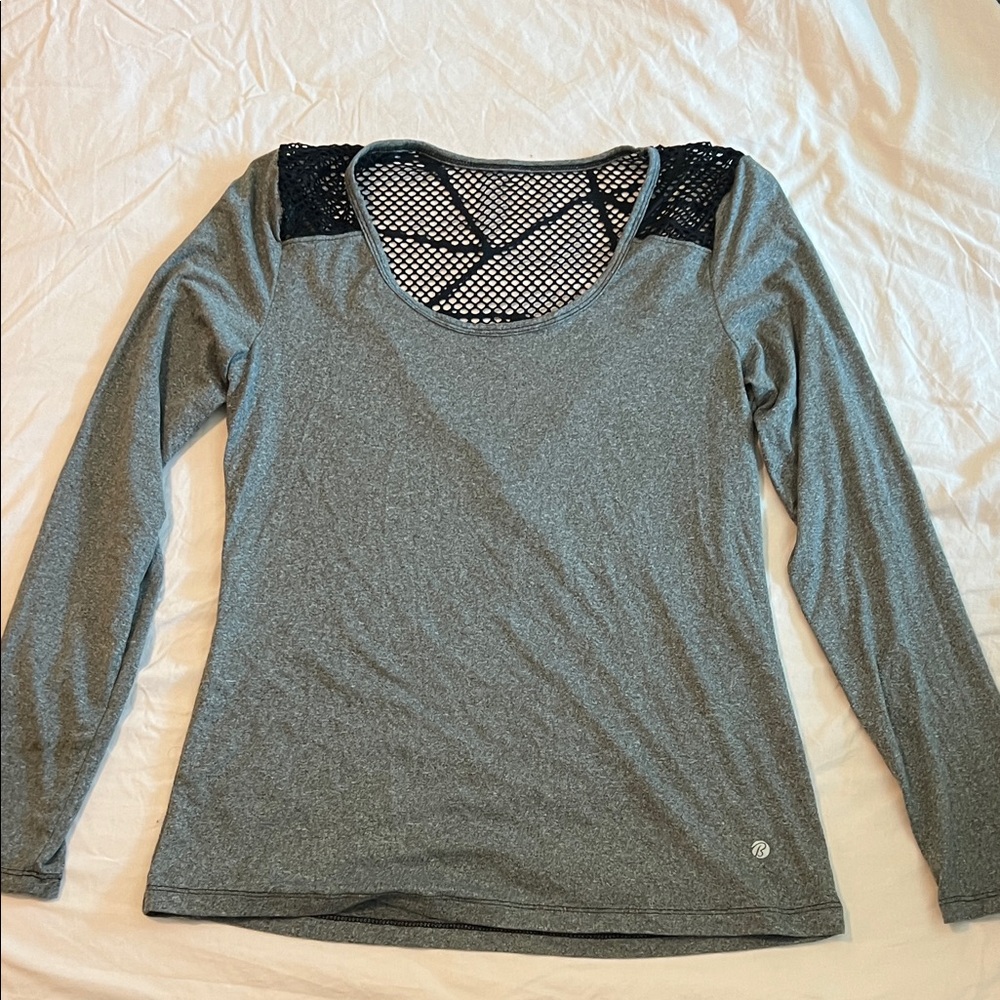Active Top with Black Lace Detail